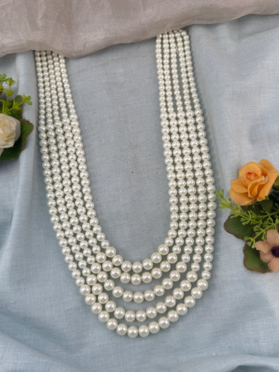 Premium Long Layer Pearl Mala Necklace | N0362