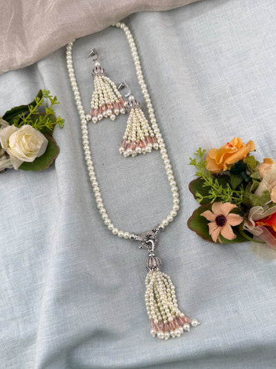 Premium Layer Pearl Mala Necklace Set  | N0361 D