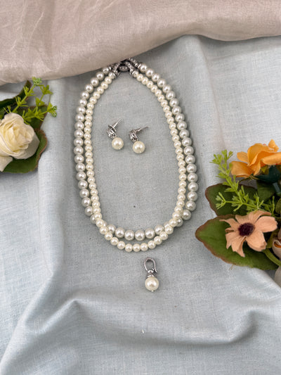 Premium Pearl Mala Necklace Set  | N0358