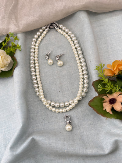 Premium Pearl Mala Necklace Set  | N0358