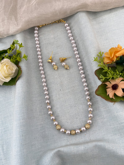 Premium Pearl Mala Necklace Set  | N0360 J