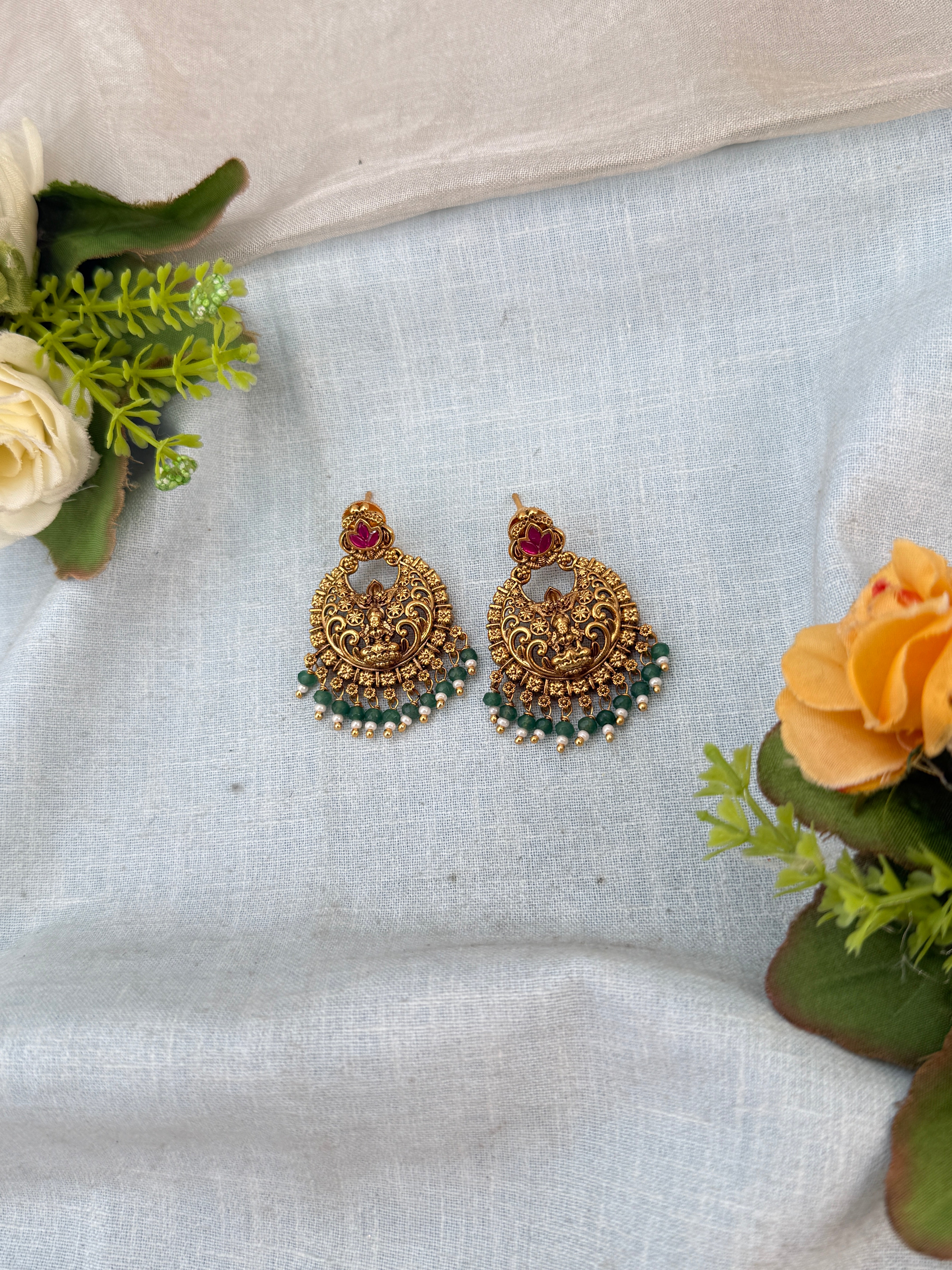 Antique Earrings, Bridal antique earrings, Antique Jhumka