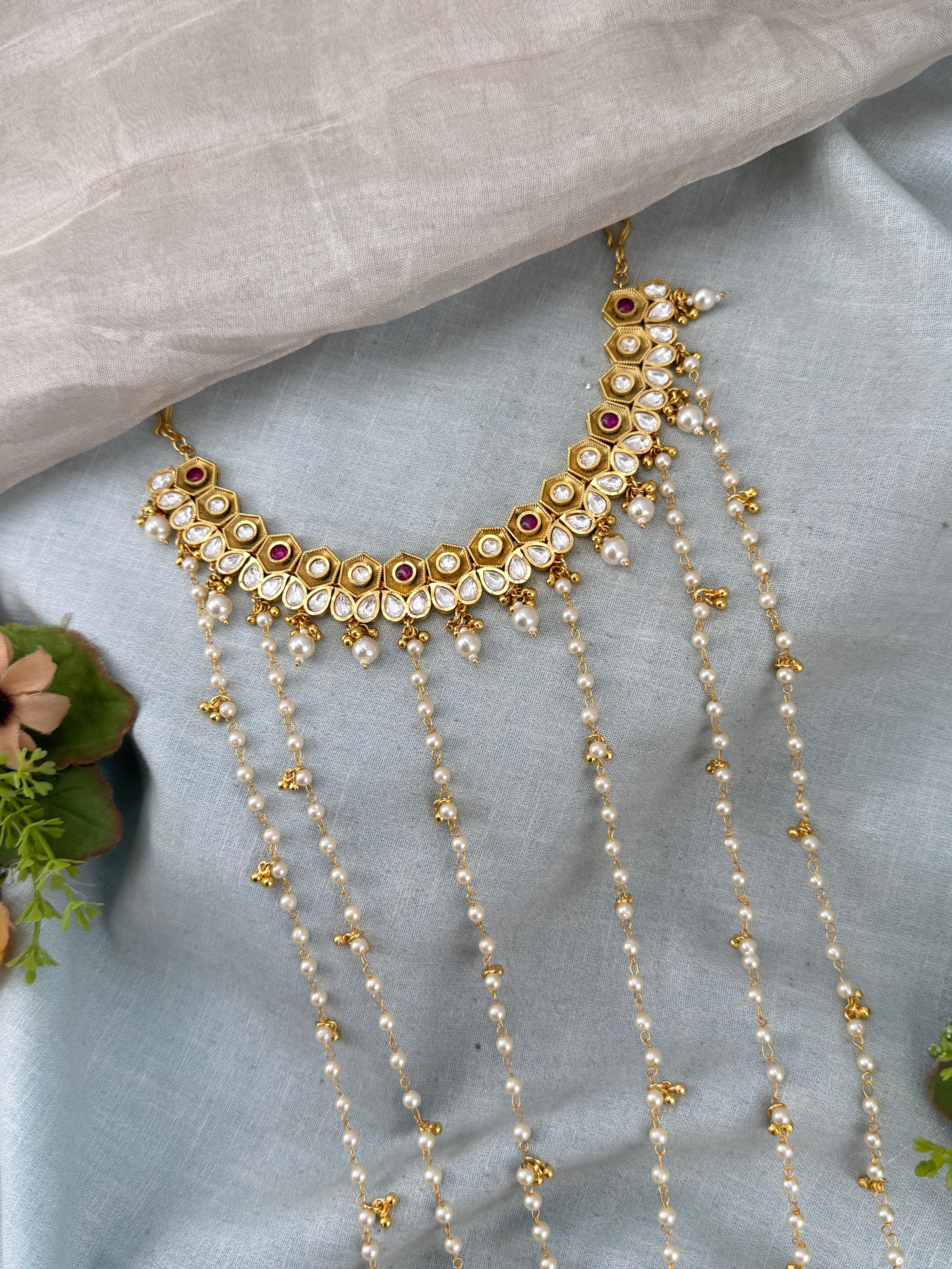 Designer Kundan Hair Accessories | J0043