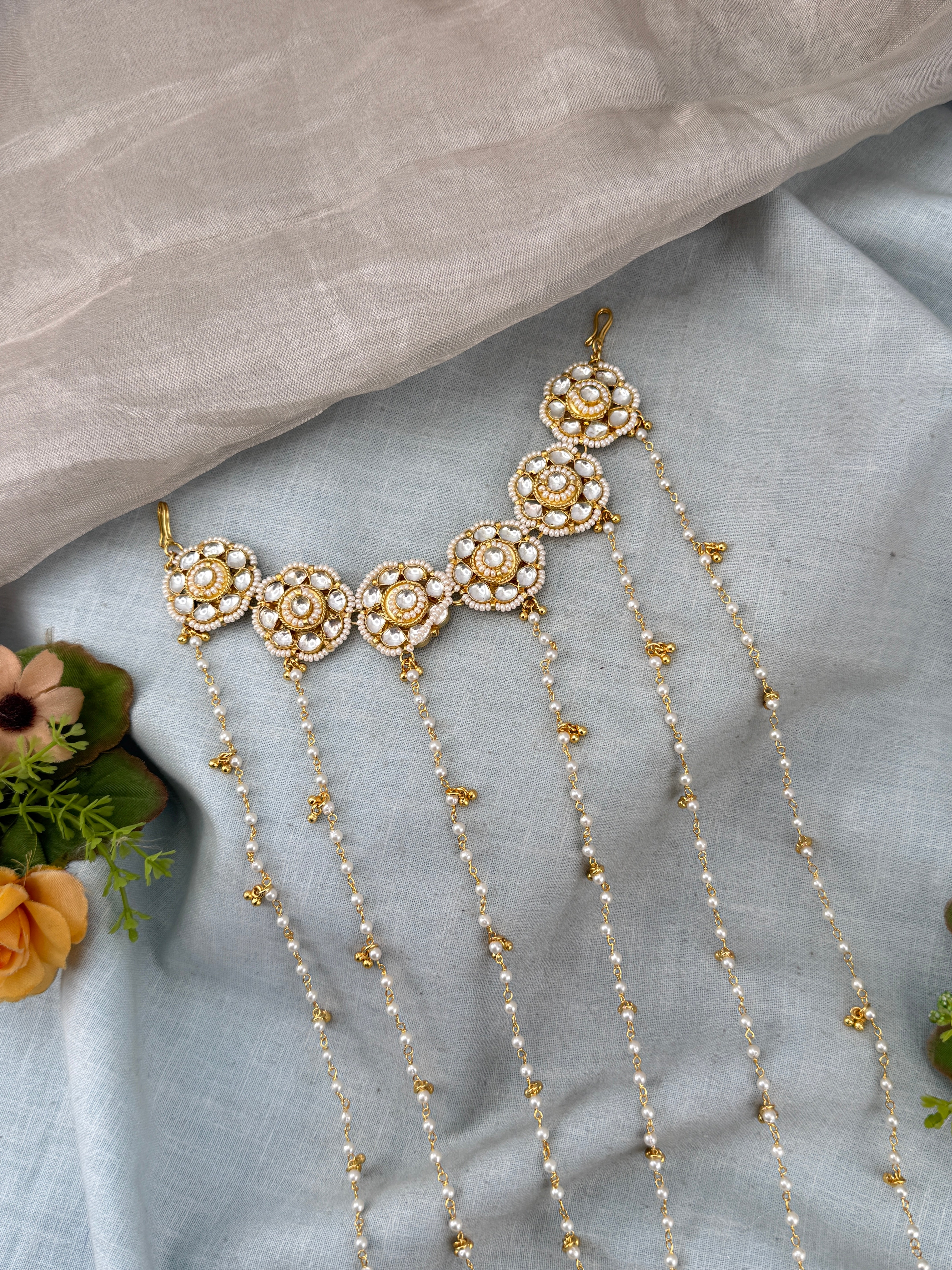 Designer Kundan Hair Accessories | J0044