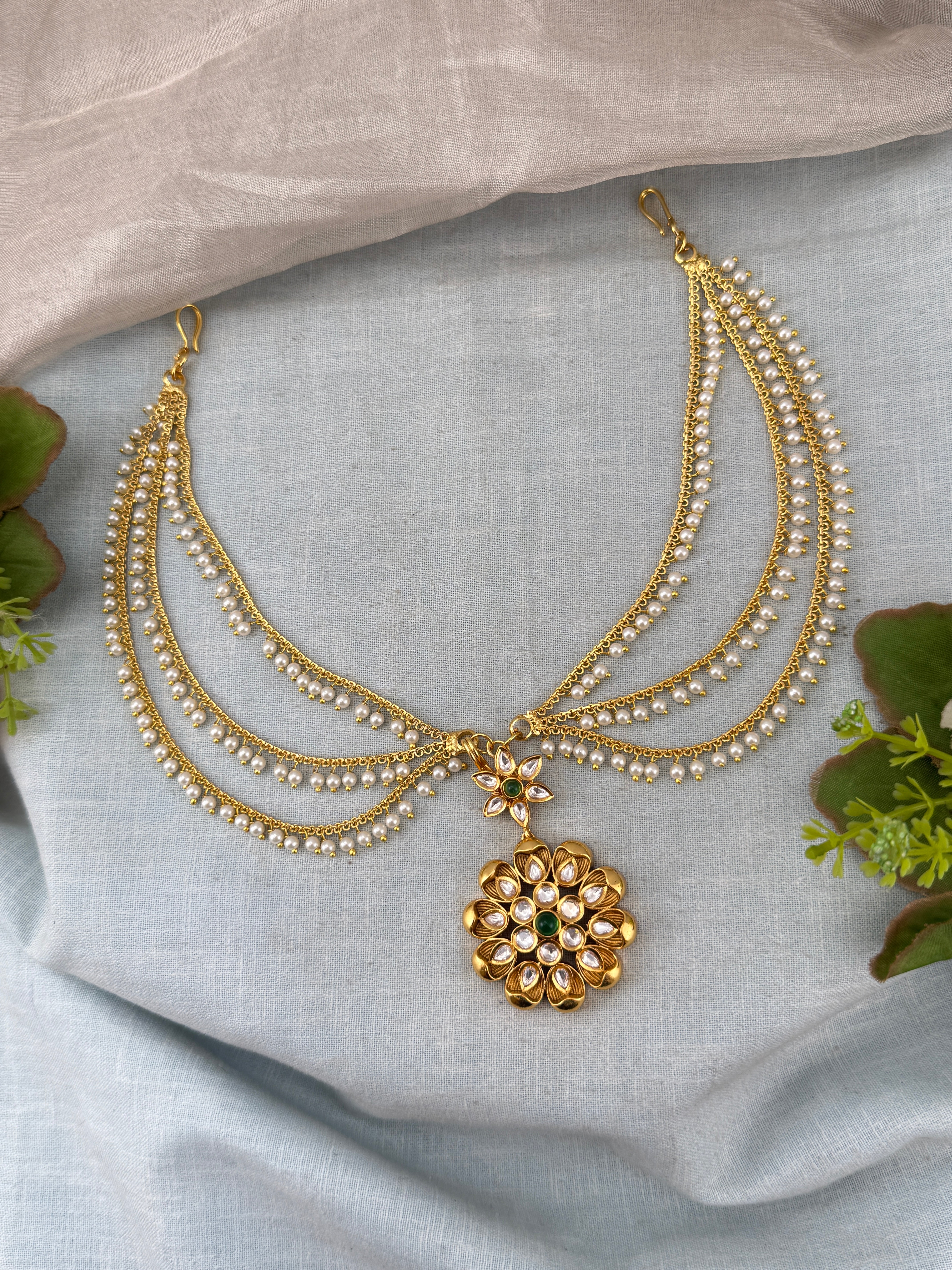 Designer Kundan Hair Accessories | J0048