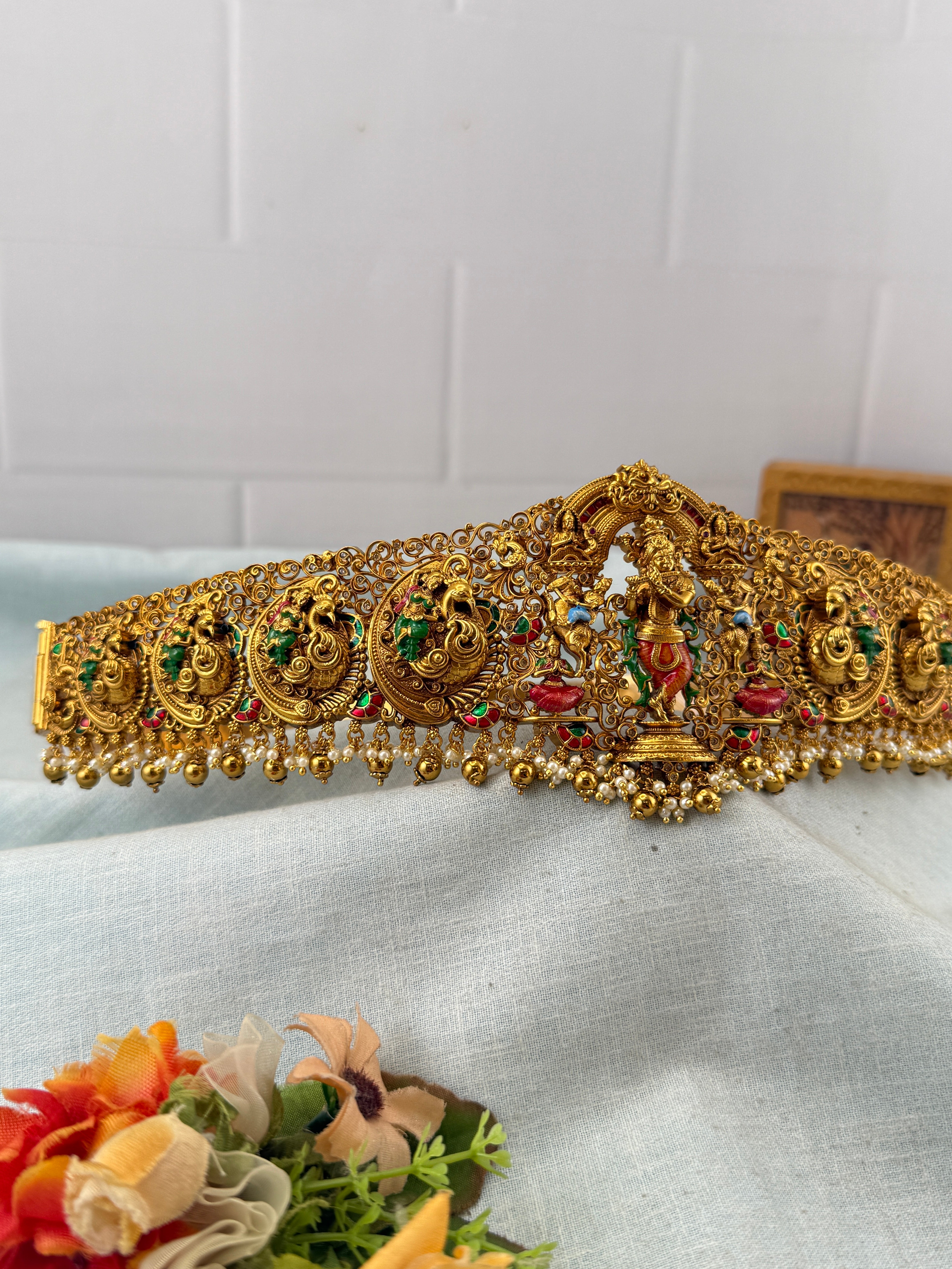 Antique Krishna Vaddanam Kamarbandh V0033