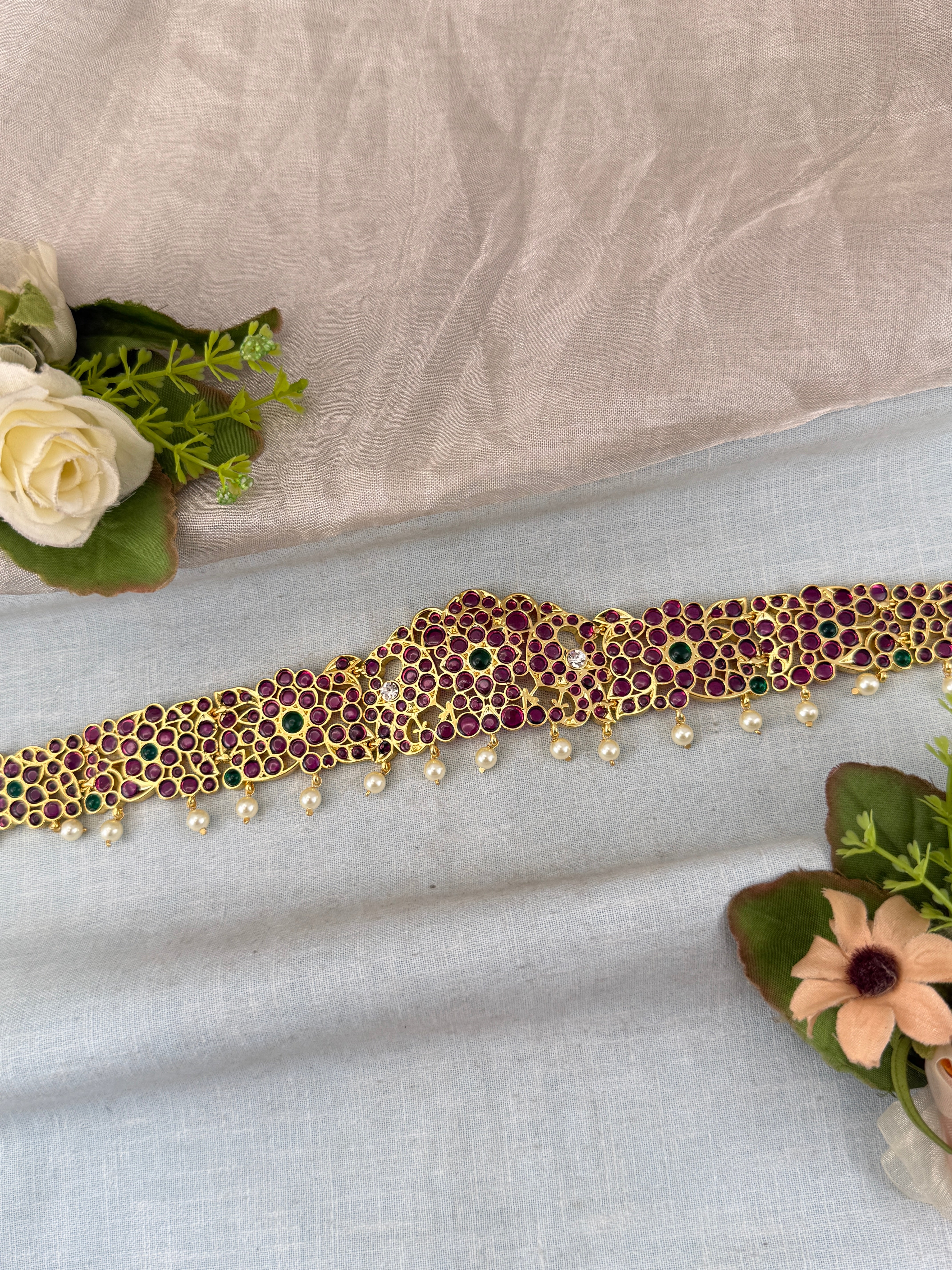 Bharatnatyam Temple Waist Belt Pure Brass V0040