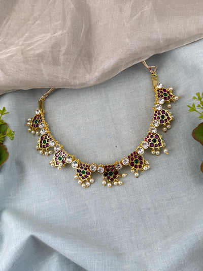 Bharatnatyam Classical Necklace Temple in Pure Premium Brass | N0369