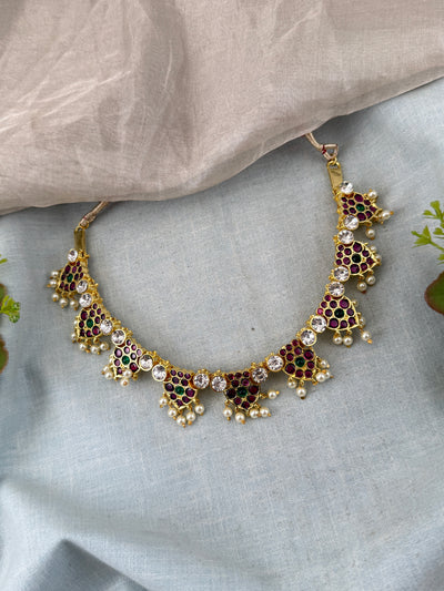 Bharatnatyam Classical Necklace Temple in Pure Premium Brass | N0369
