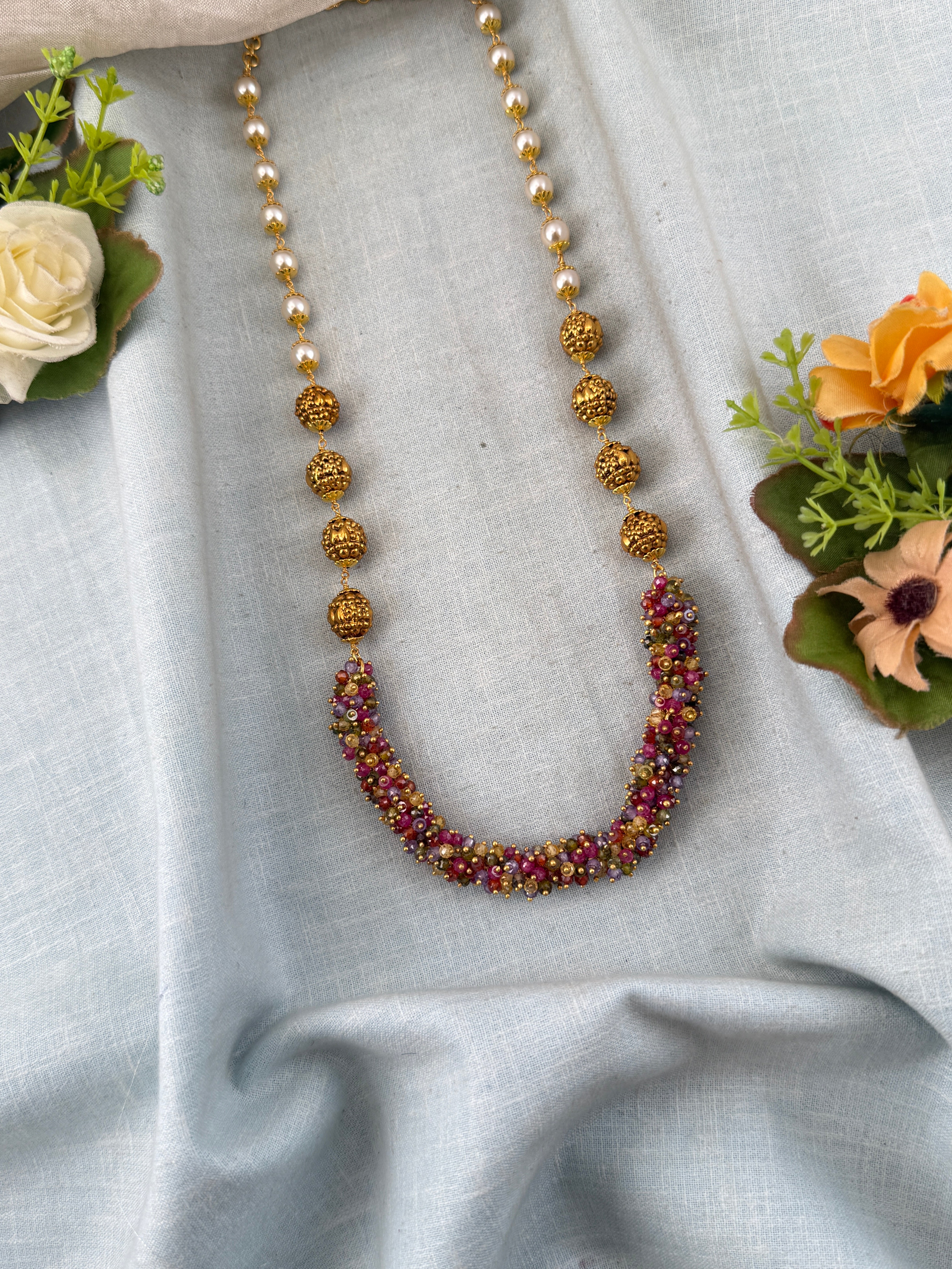 Antique Chain Pearl Mala | N0376