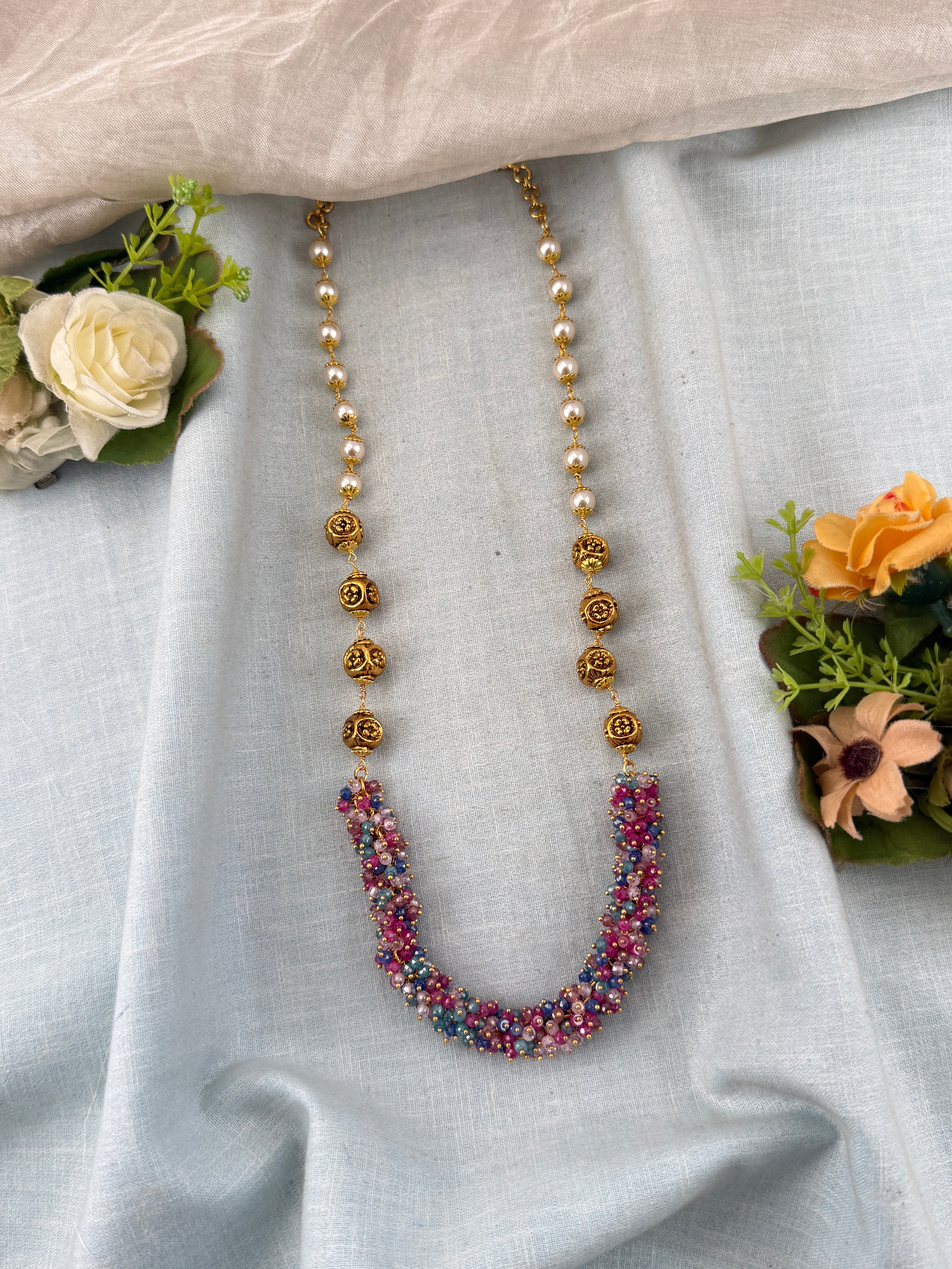 Antique Chain Pearl Mala | N0376B