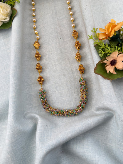 Antique Chain Pearl Mala | N0376C