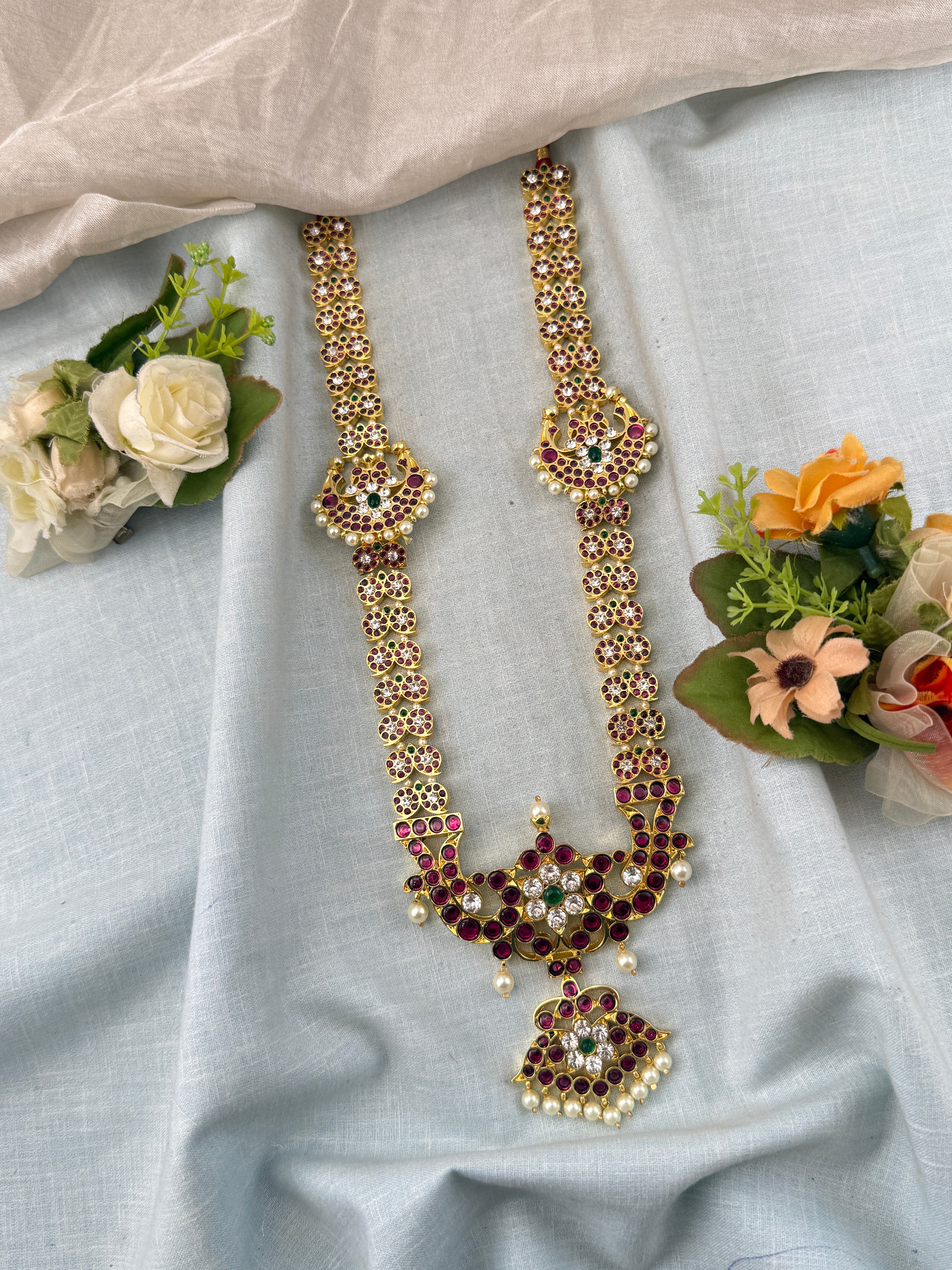 Bharatnatyam Classical Necklace Temple in Pure Premium Brass | N0378