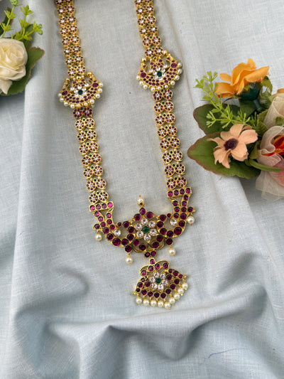 Bharatnatyam Classical Necklace Temple in Pure Premium Brass | N0378