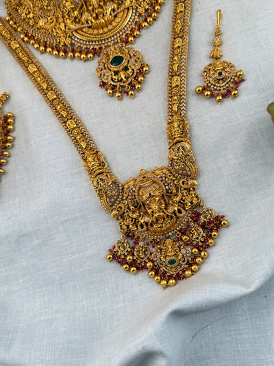 Antique Bridal Necklace Full Set Grand Gajalakshmi | N0365