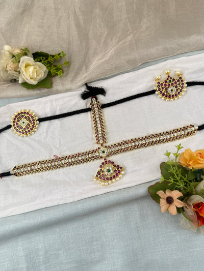 Bharatnatyam Maang Tikka Set in Pure Premium Brass | M0042