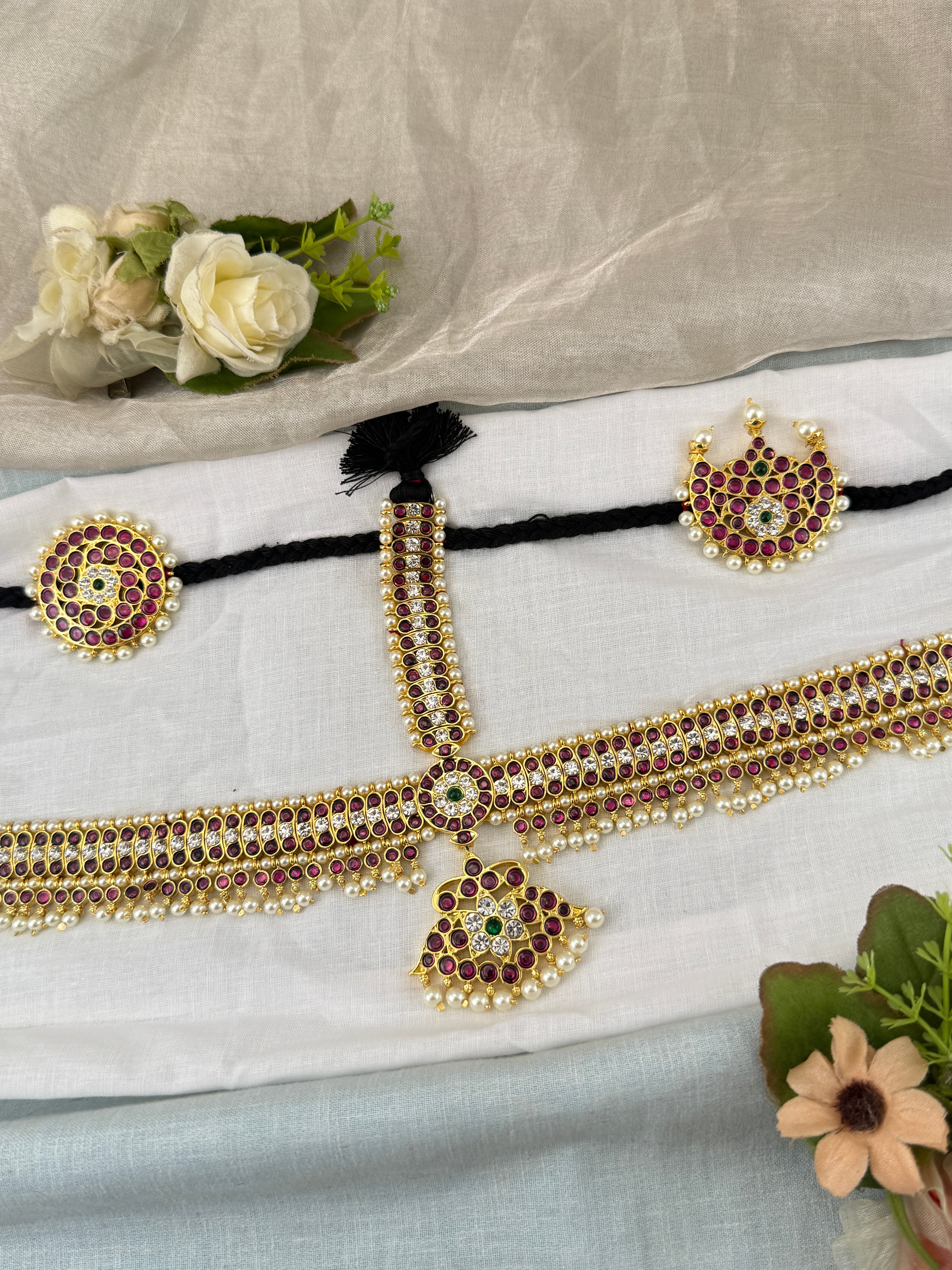 Bharatnatyam Maang Tikka Set in Pure Premium Brass | M0045