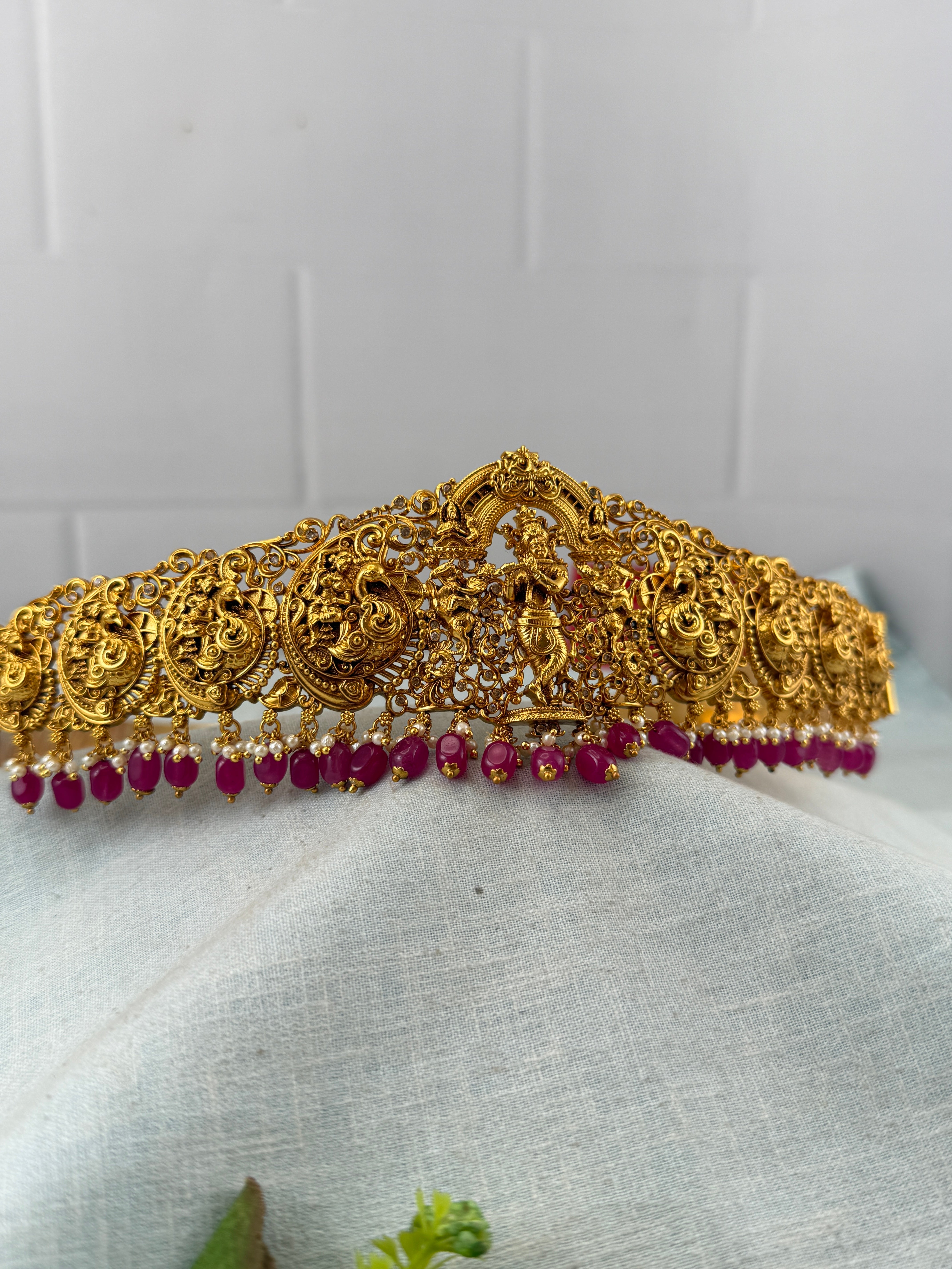 Antique Krishna Vaddanam Waist Belt Kids Size | V0020