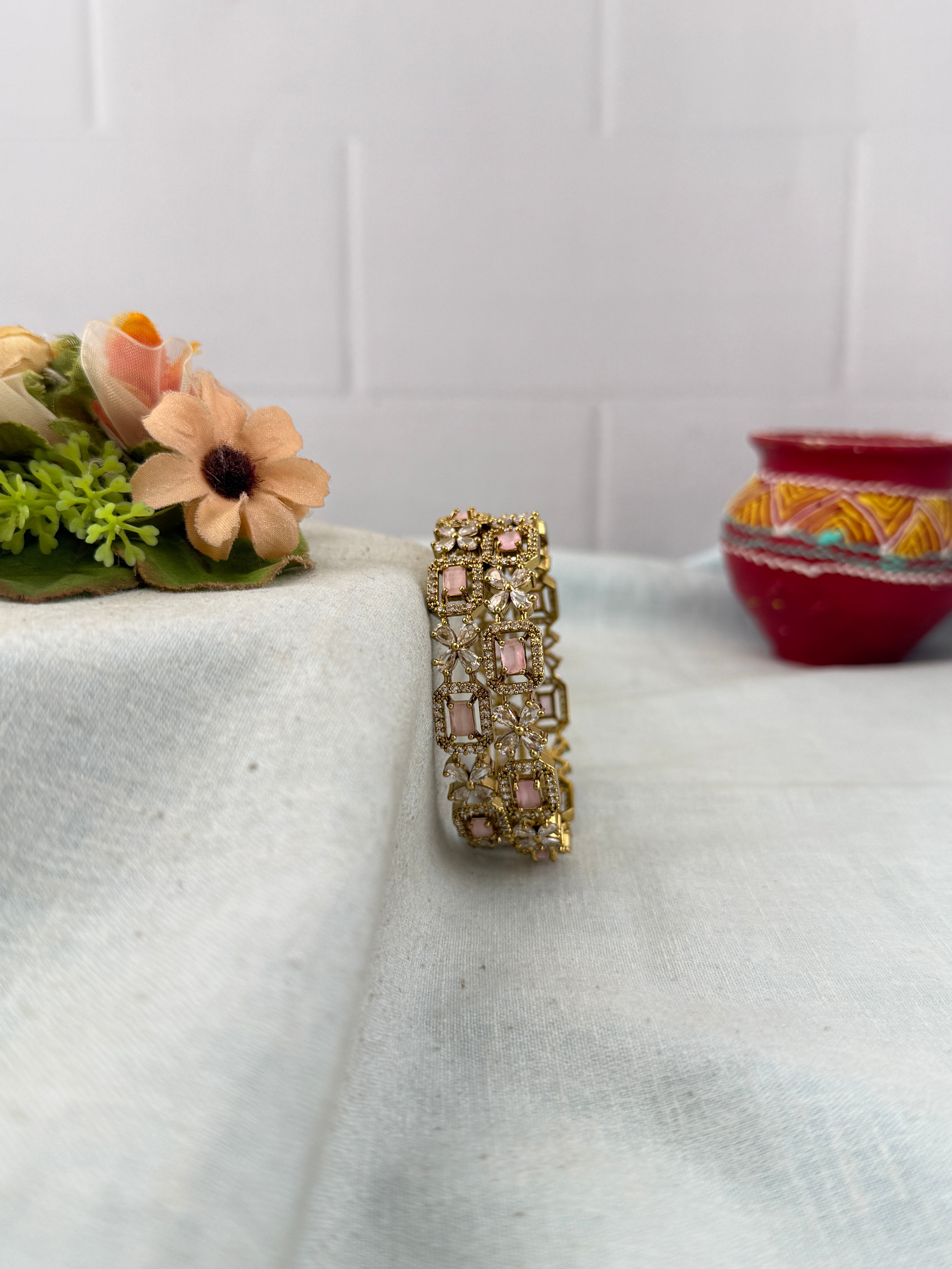 Antique temple style bridal bangles for women by Mahila
