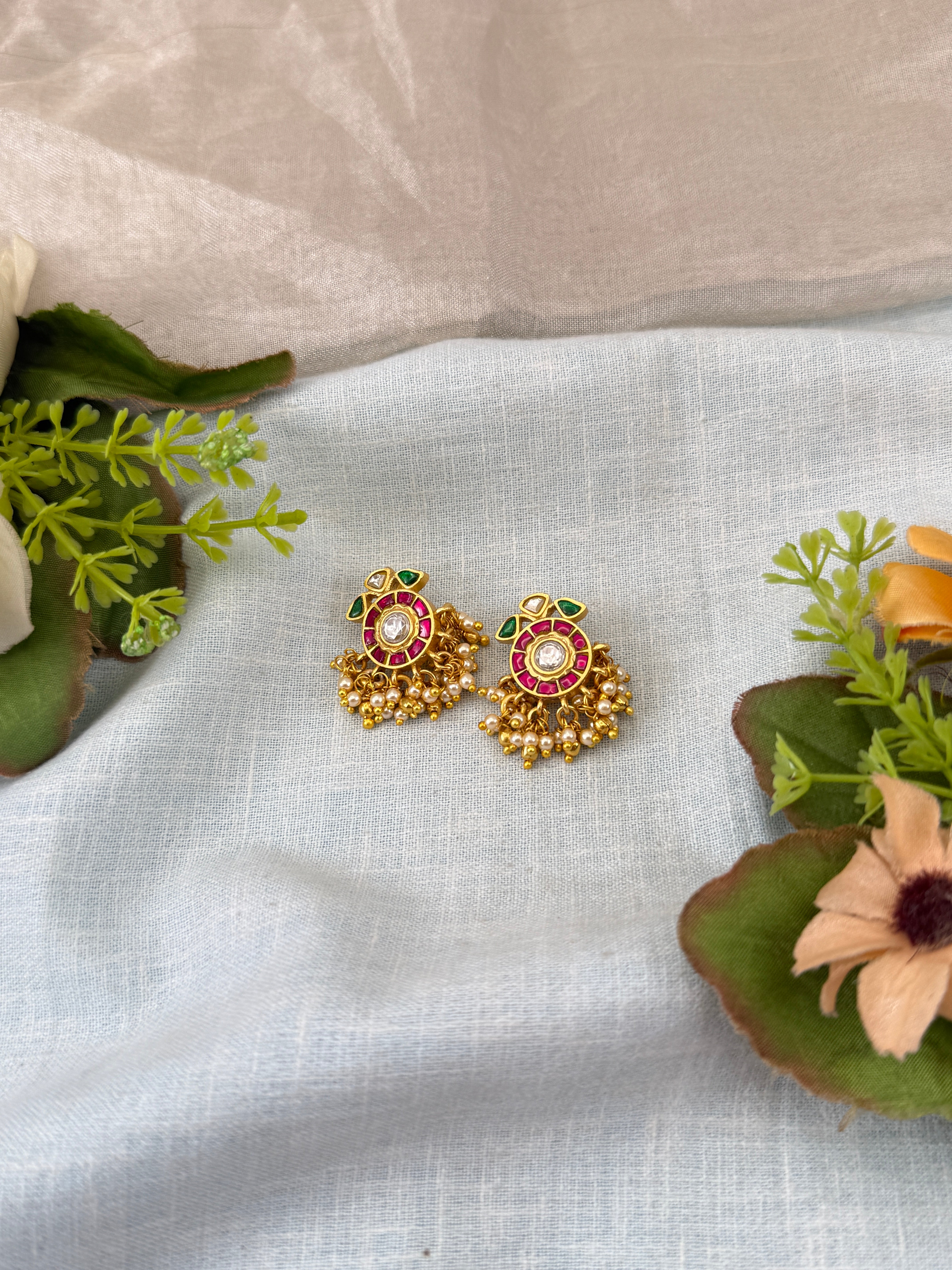 Jadau Kundan Stud Earrings E0190