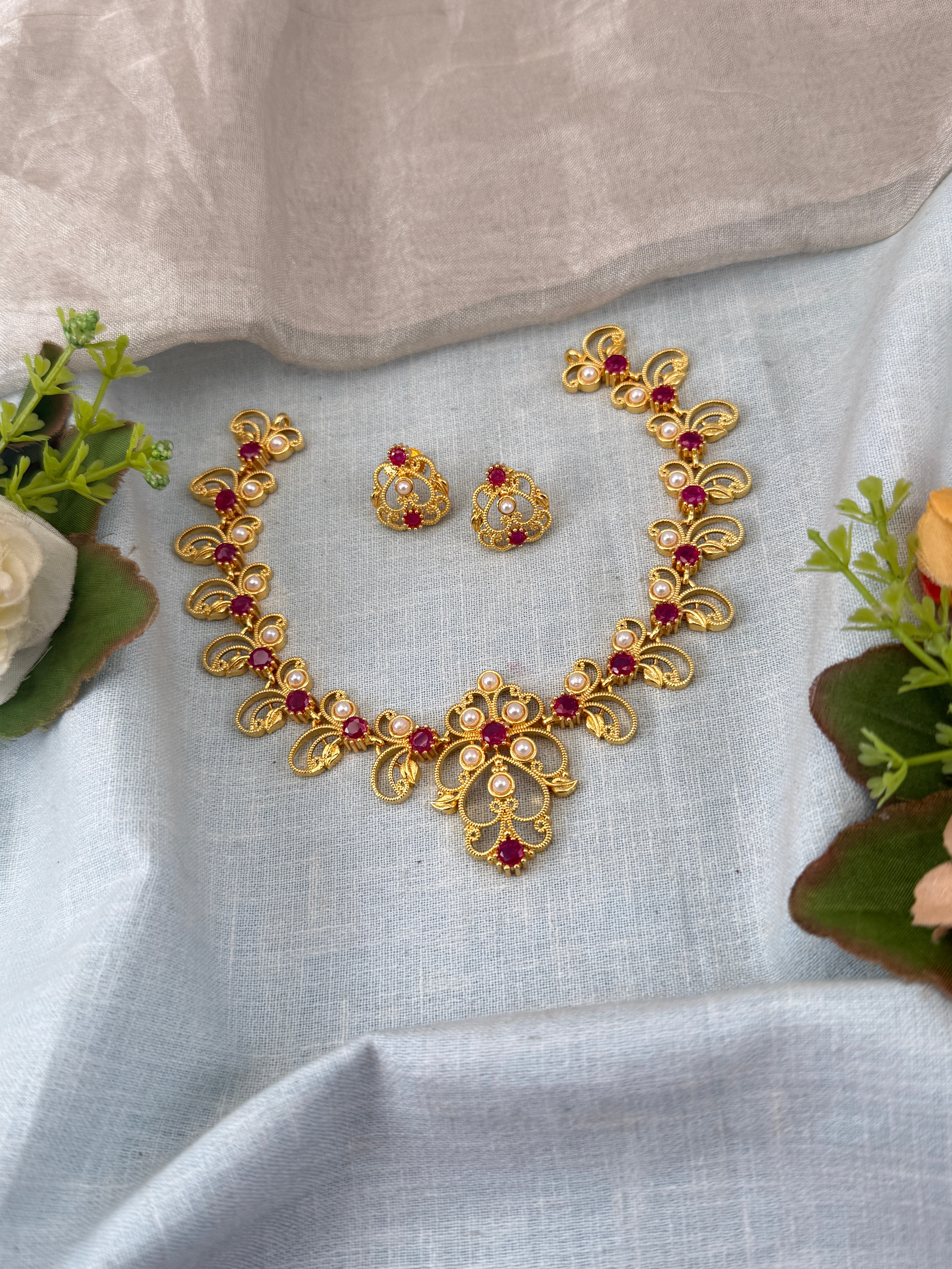 Antique temple necklace for women