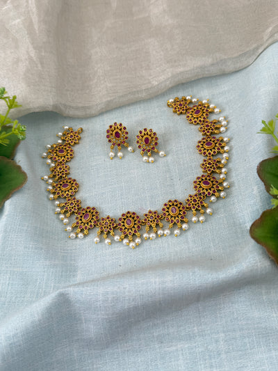 Antique temple necklace for women