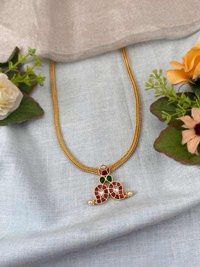 Jadau Kundan Necklace Pendant Set N0399
