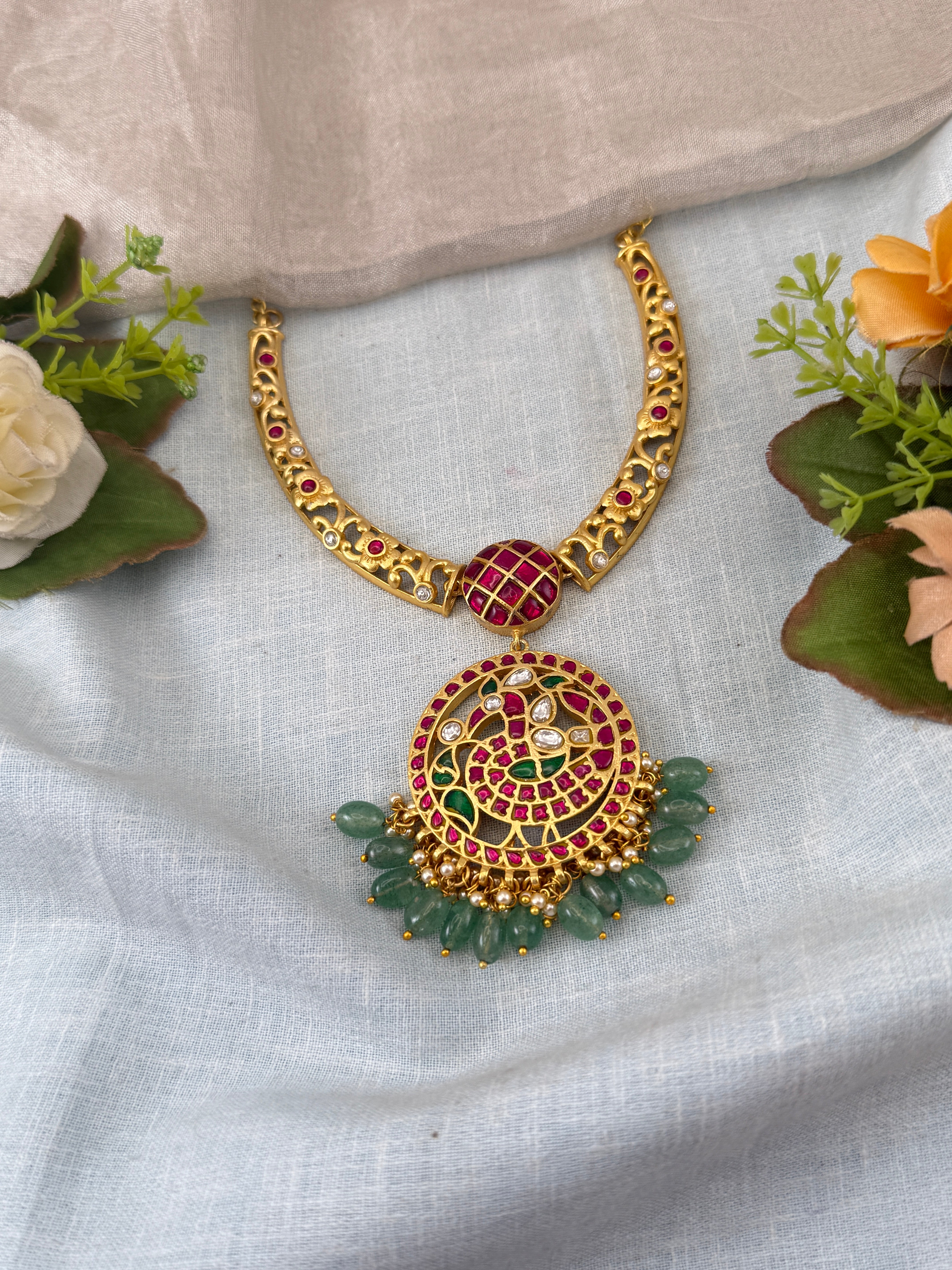 Antique temple necklace for women