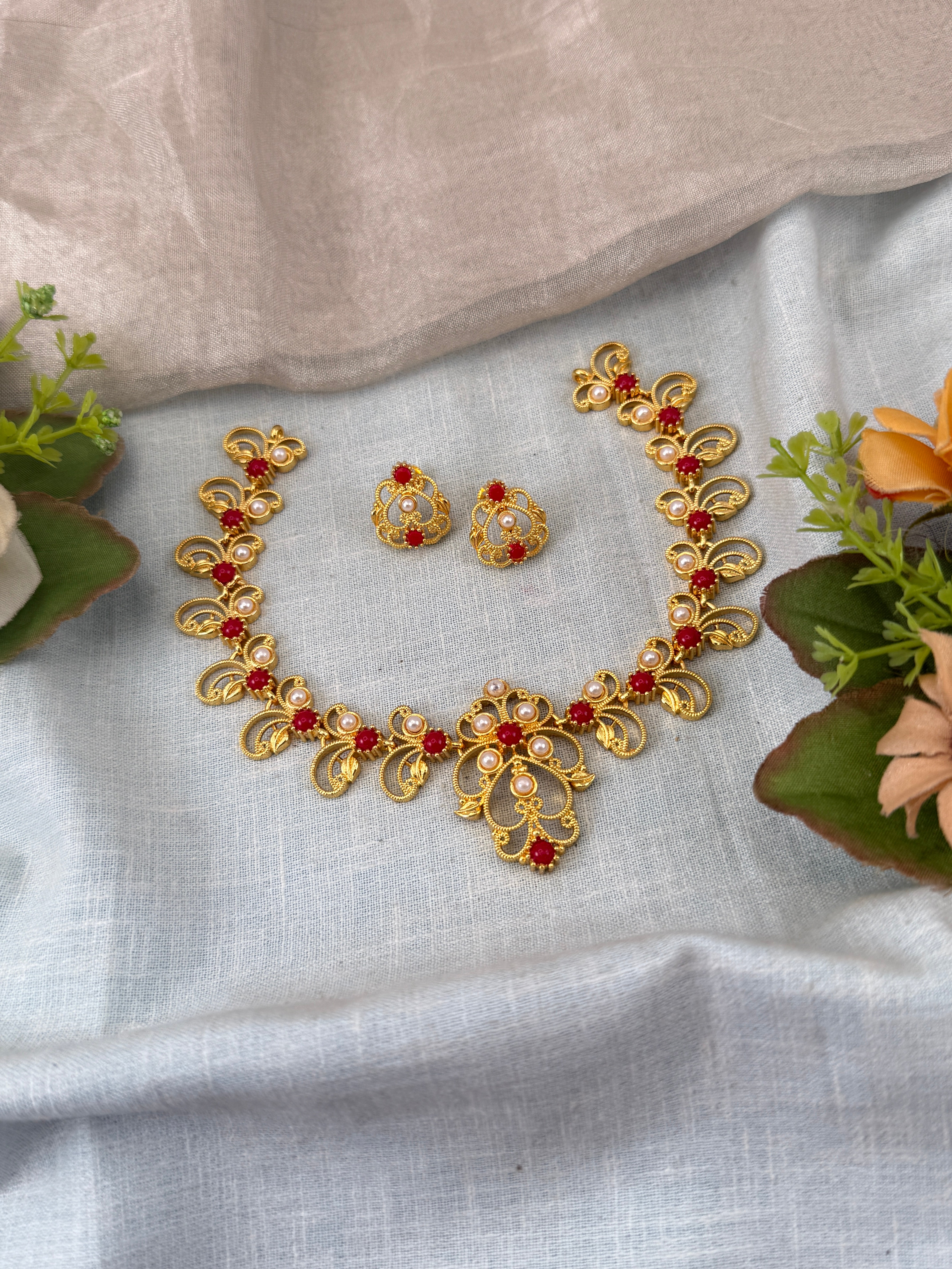 Antique temple necklace for women