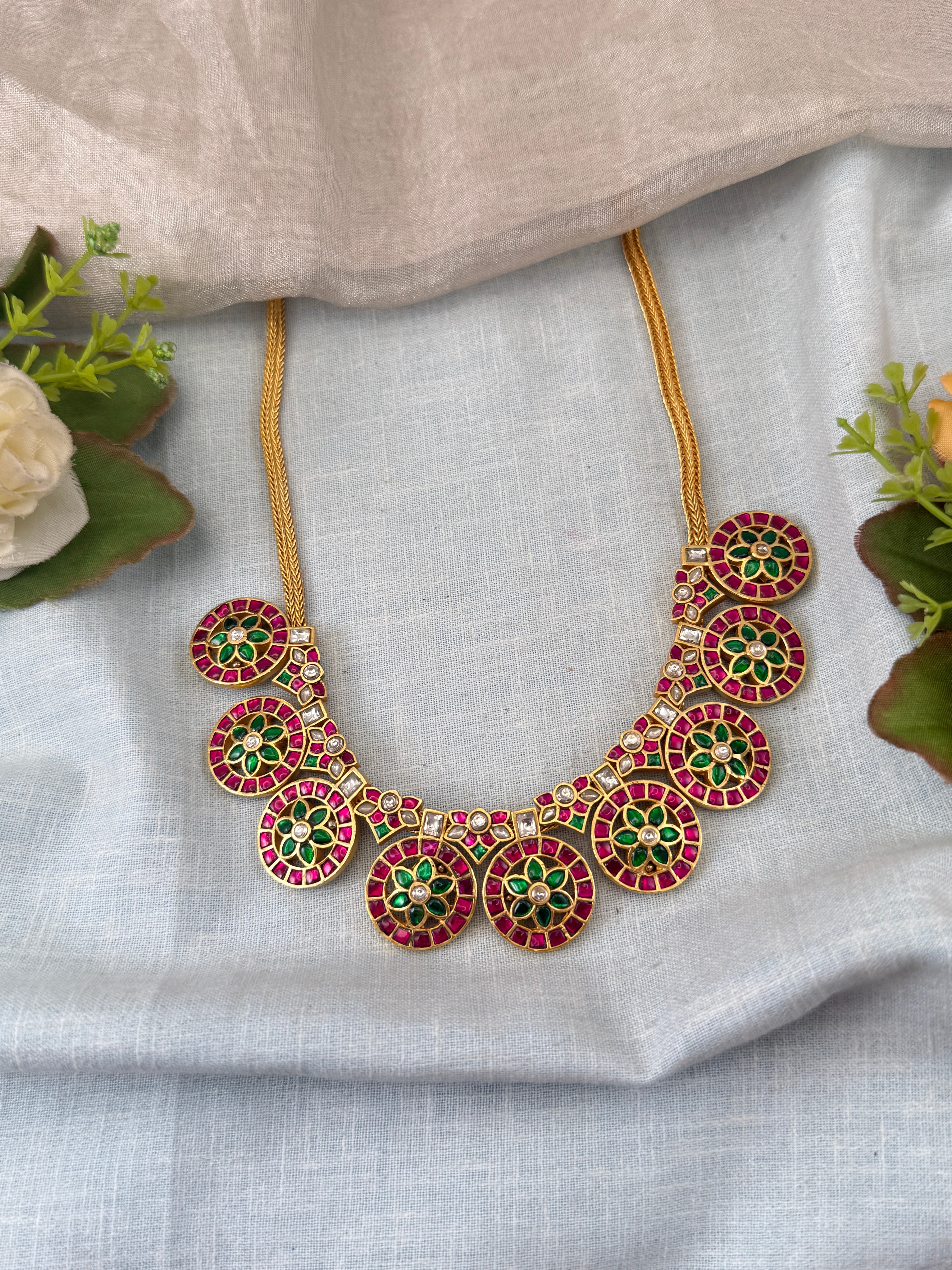 Antique temple necklace for women