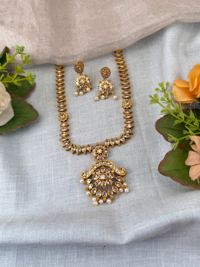 Antique Stone Necklace Set Short N0420