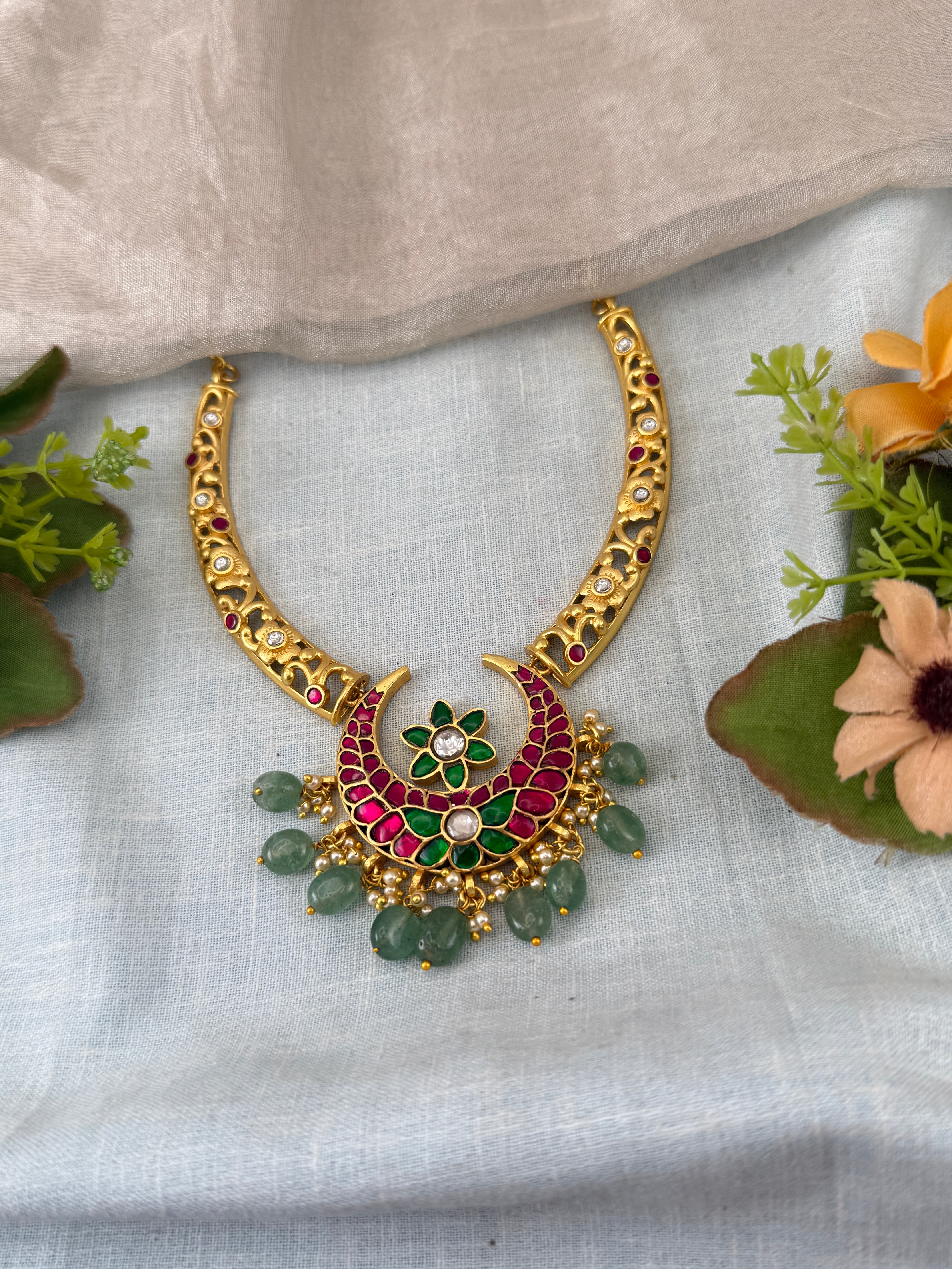 Antique temple necklace for women