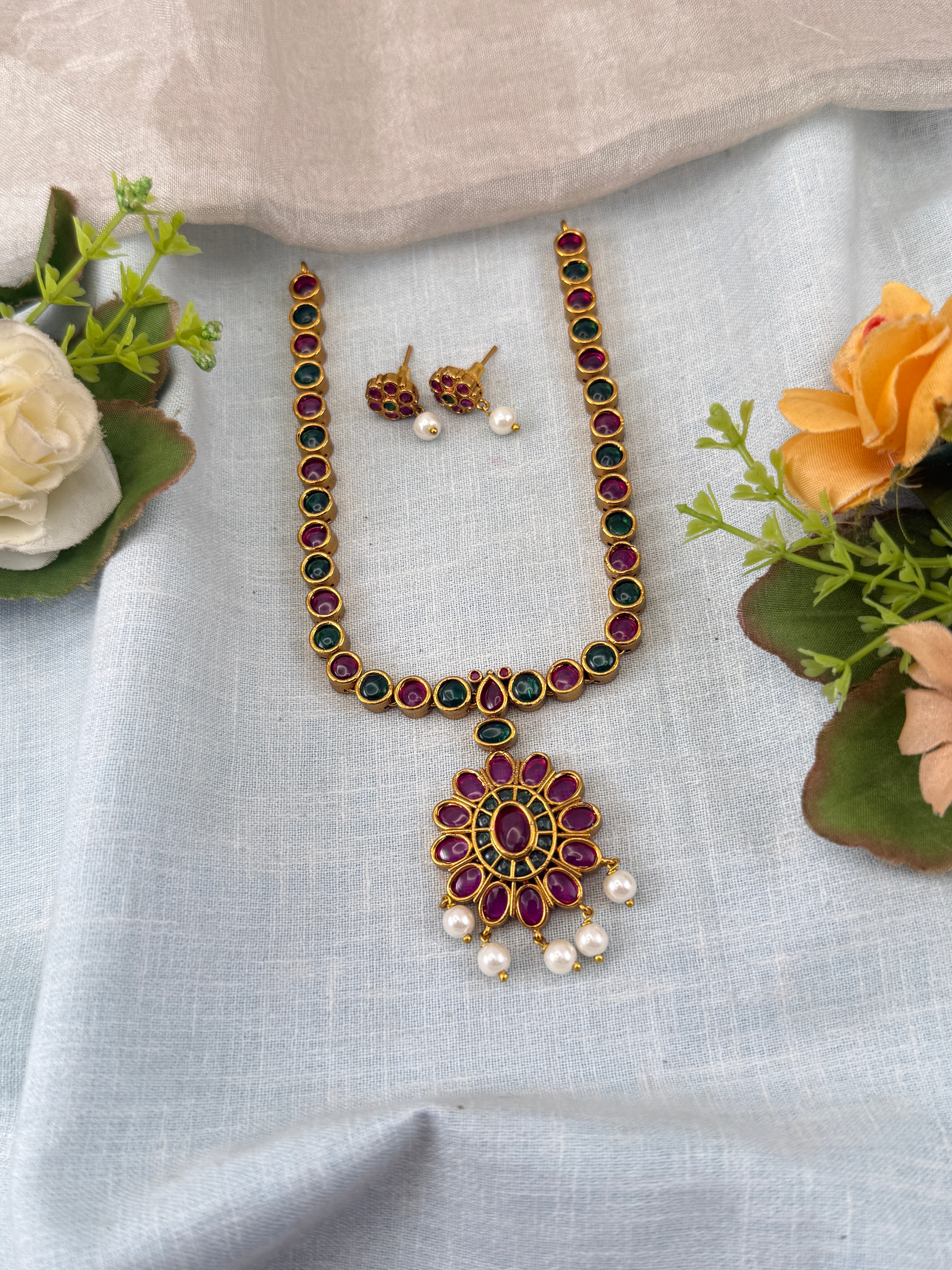 Antique temple necklace for women