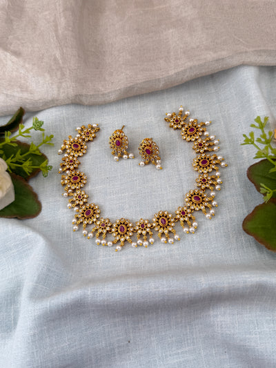 Antique temple necklace for women
