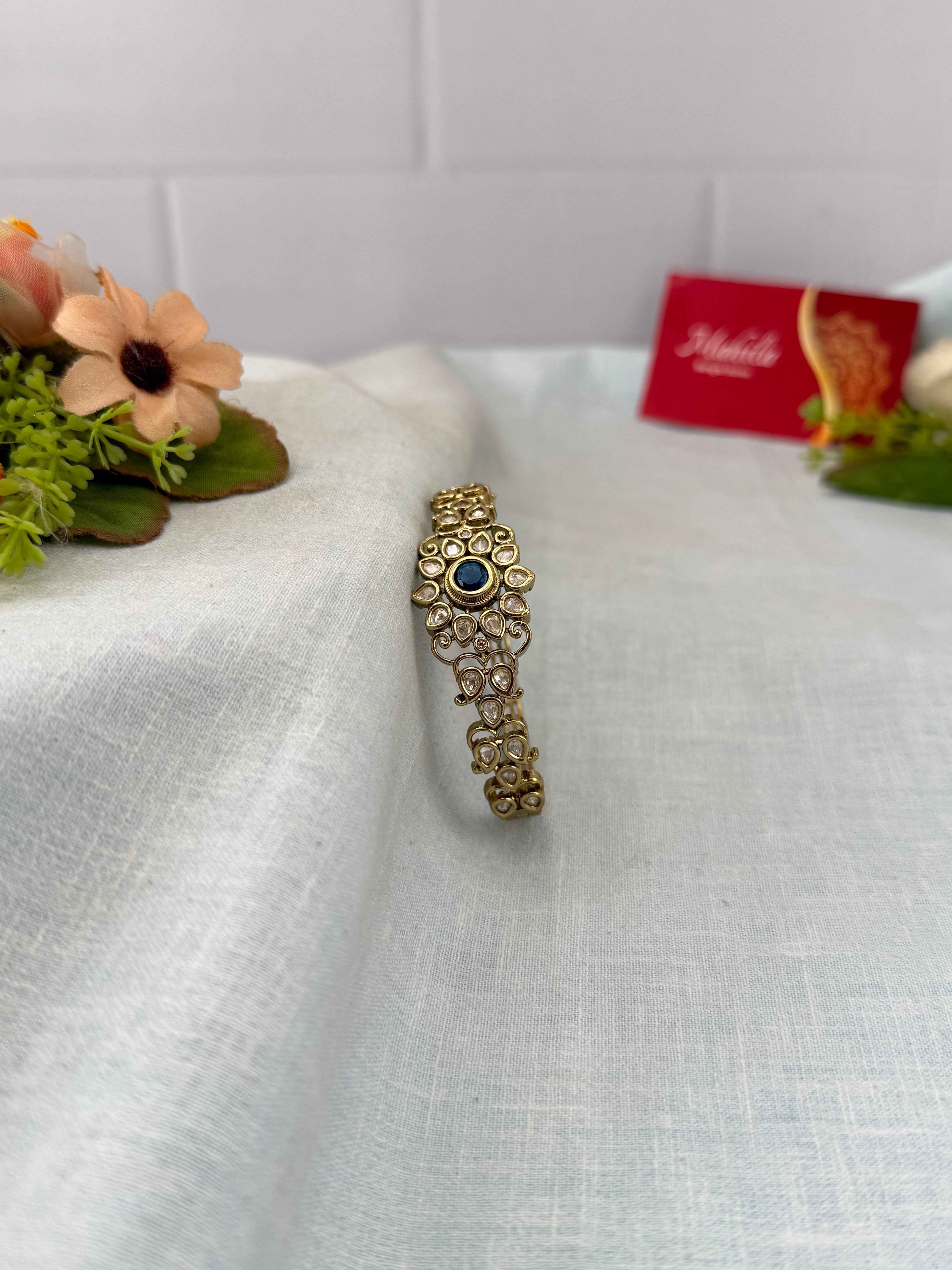 Antique temple style bridal bangles for women by Mahila