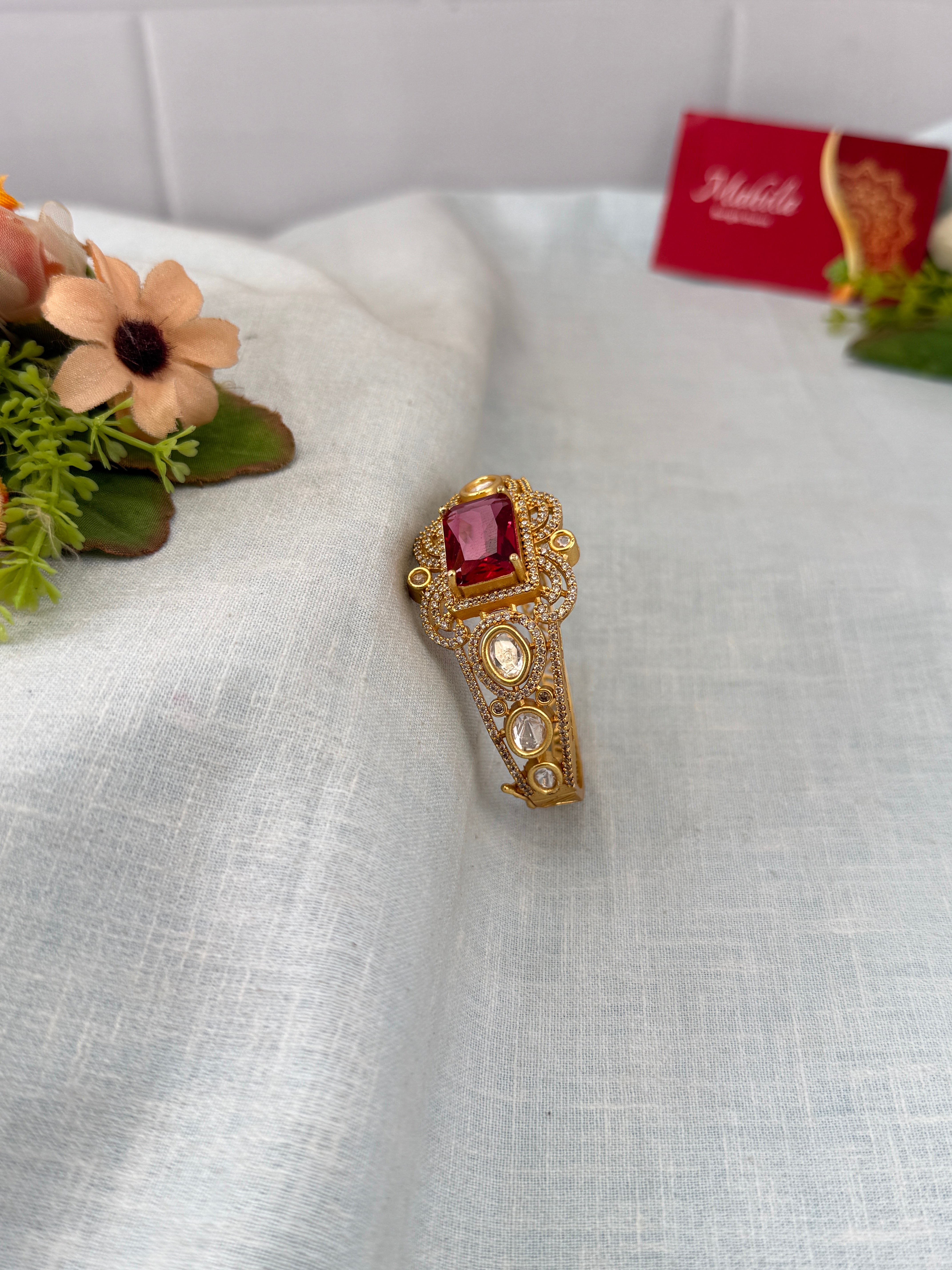 Antique temple style bridal bangles for women by Mahila