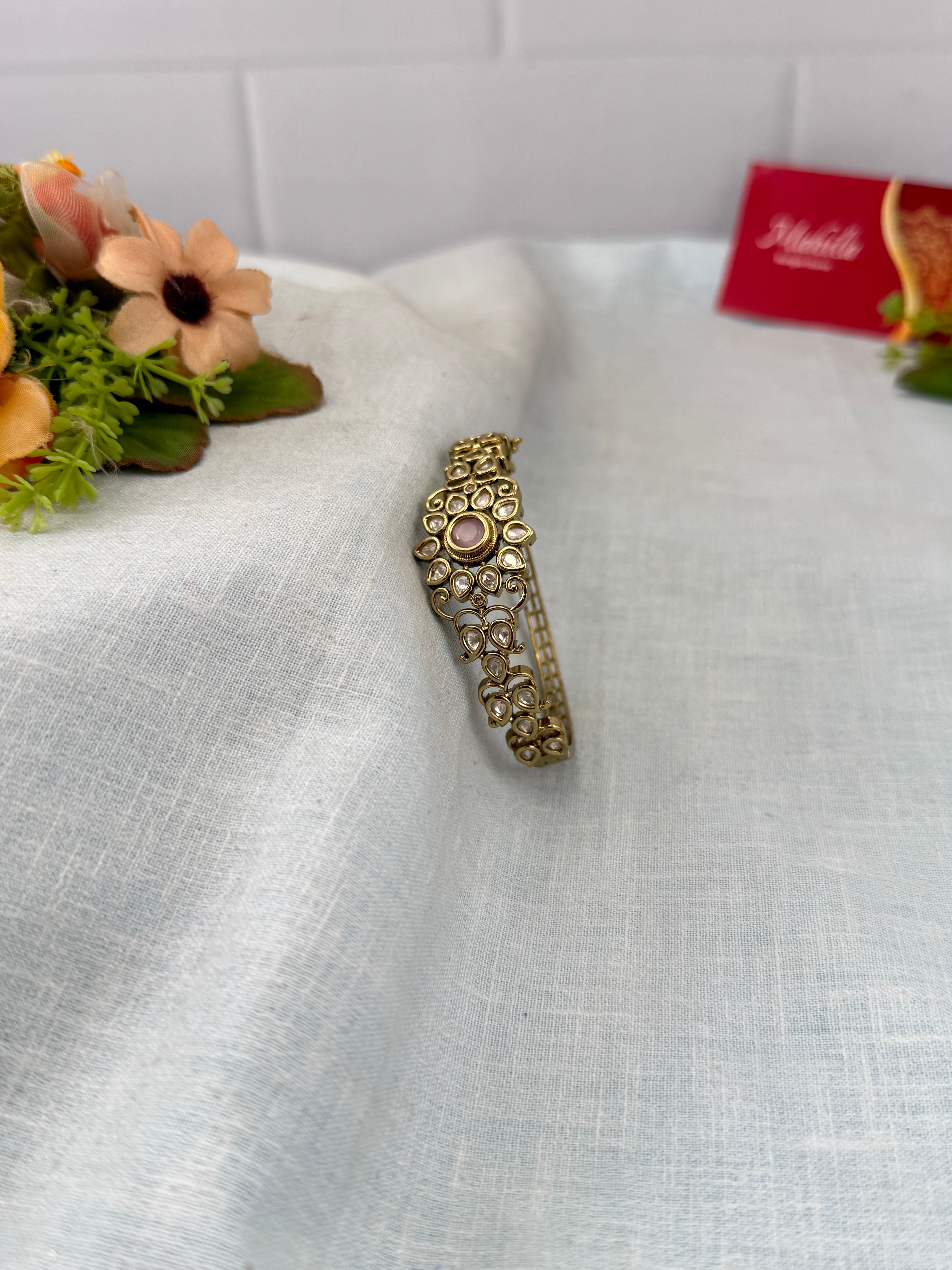 Antique temple style bridal bangles for women by Mahila