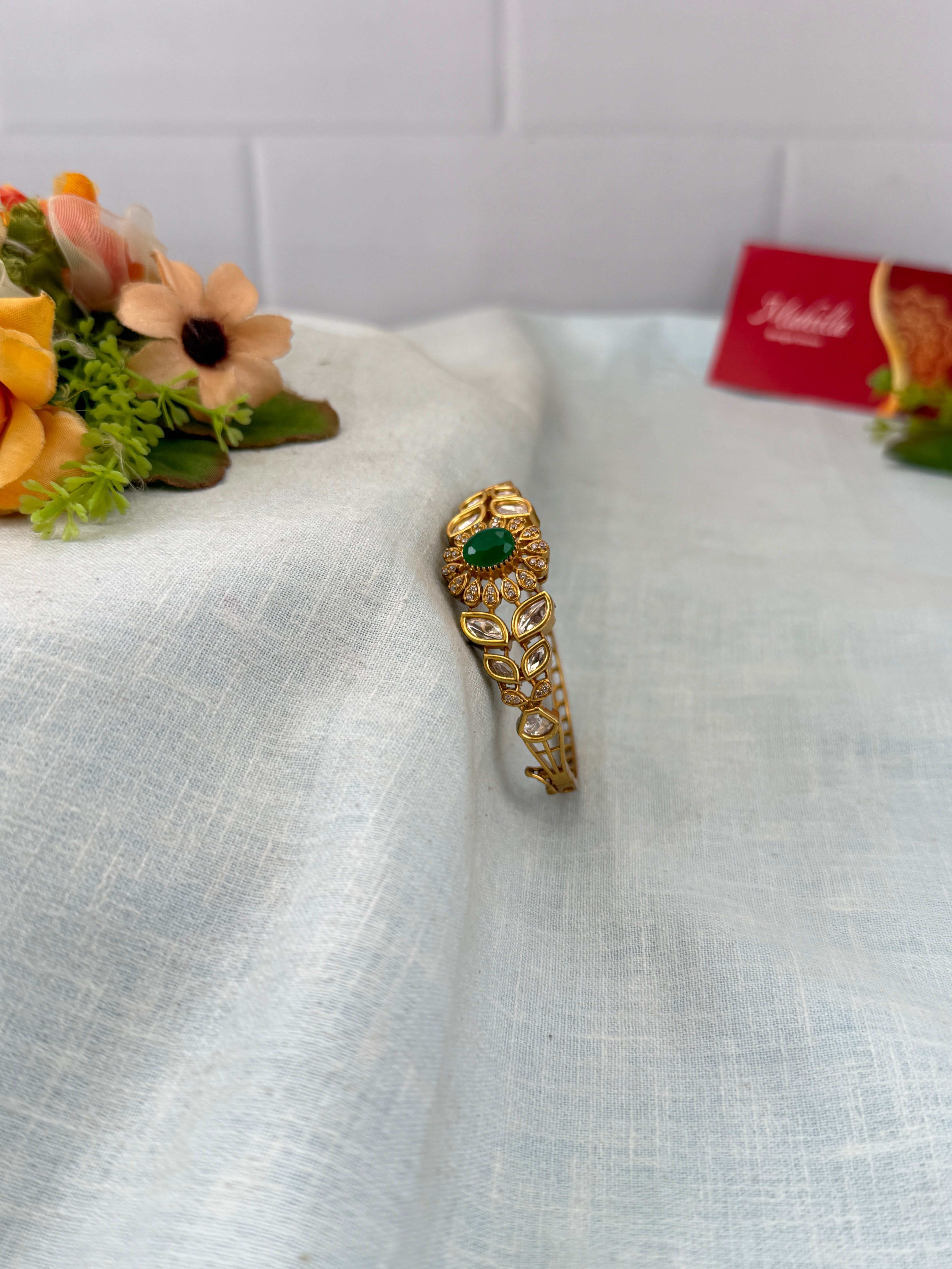 Antique temple style bridal bangles for women by Mahila