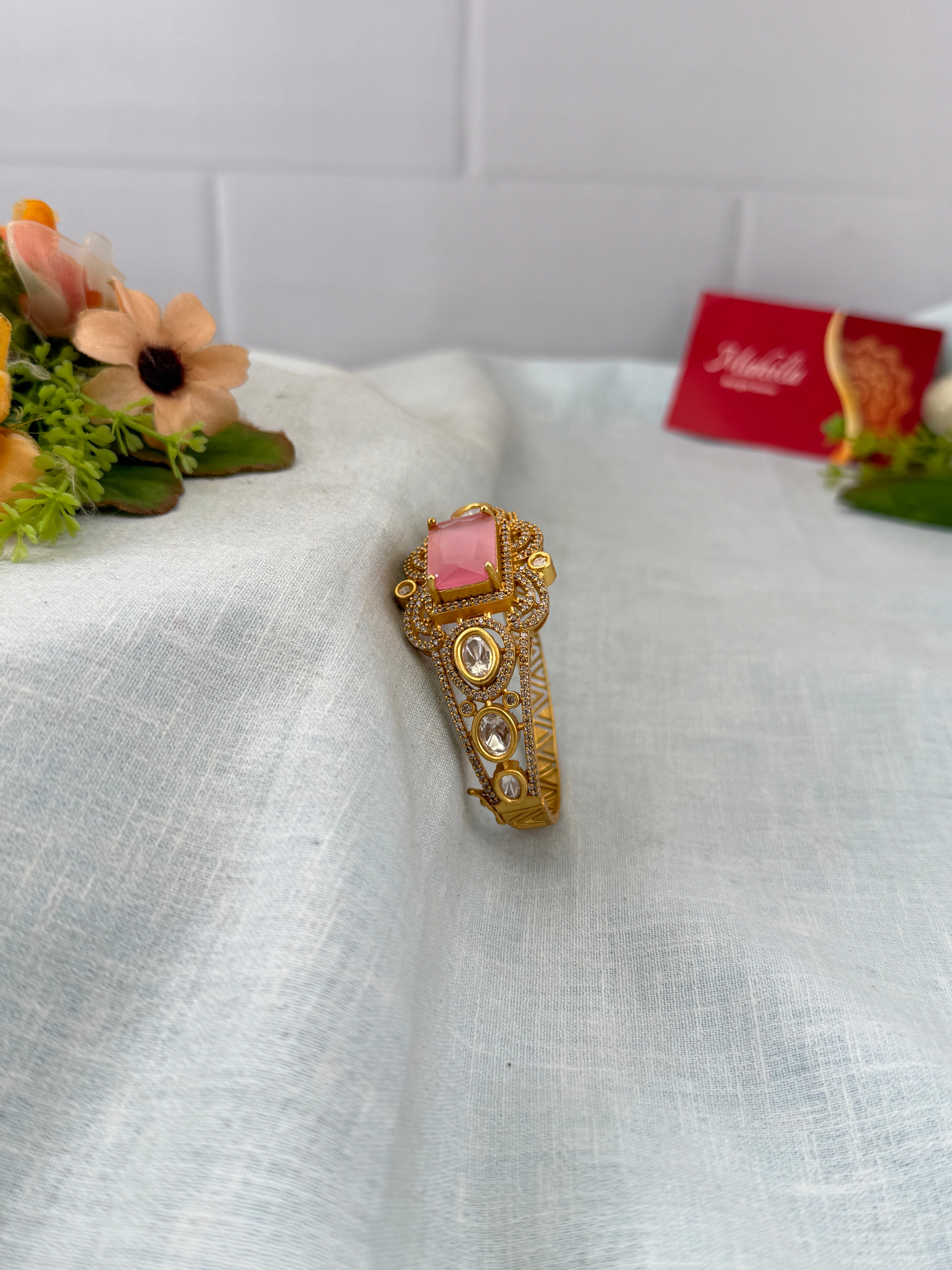 Antique temple style bridal bangles for women by Mahila