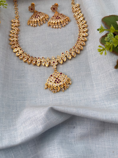Antique Gold Like Necklace Set | N0444