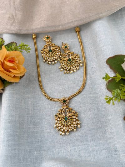 Antique Necklace Simple Pendant Set | N0428