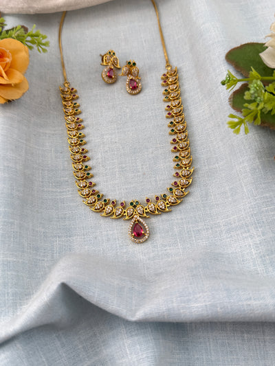 Antique Necklace Simple Pendant Set | N0427