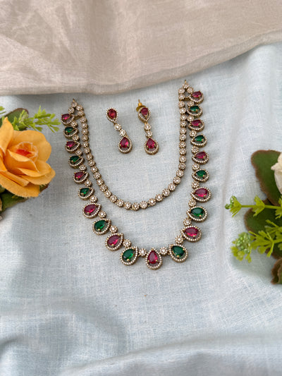 Victorian Necklace in Choker Short Royal Style | N0443 F