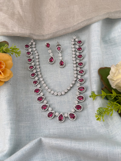 White Stone Necklace in Choker Short Designer Style | N0442