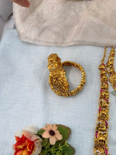 Antique Bridal Necklace Venkateshwara Lakshmi Kalyana Premium Full Set | N0447