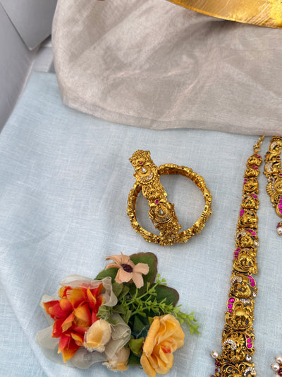 Antique Bridal Necklace Venkateshwara Lakshmi Kalyana Premium Full Set | N0446