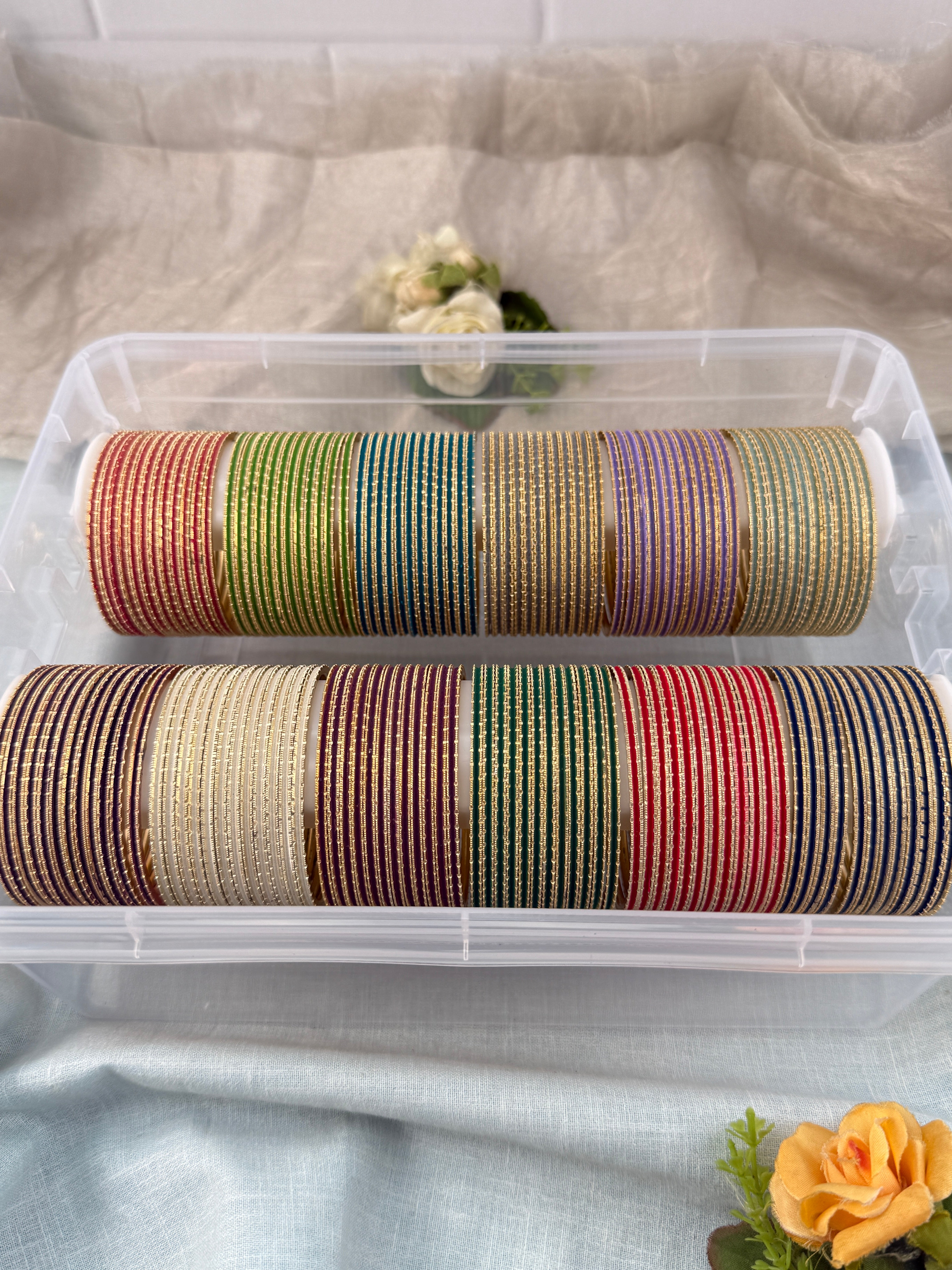 12 Color Premium Metal Bangle Box | Set of 12 Colors | 0146