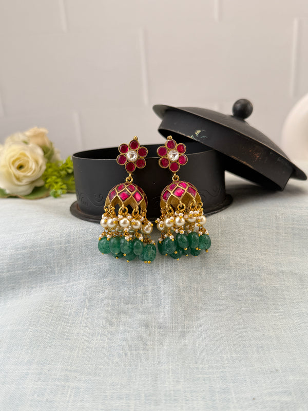 Royal Jadau Kundan Jhumka Earrings 0588