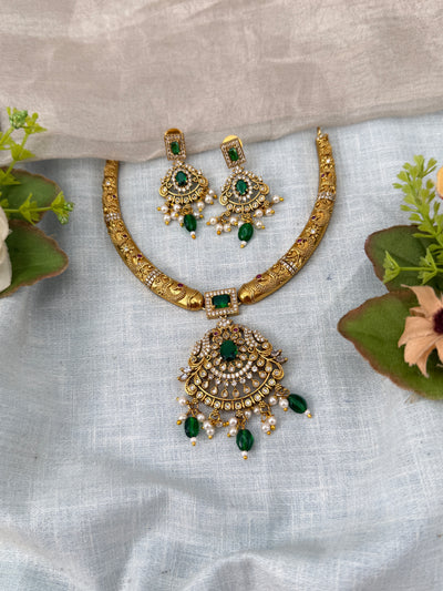 Antique Kanti Necklace Victorian Short Set | N0471 B