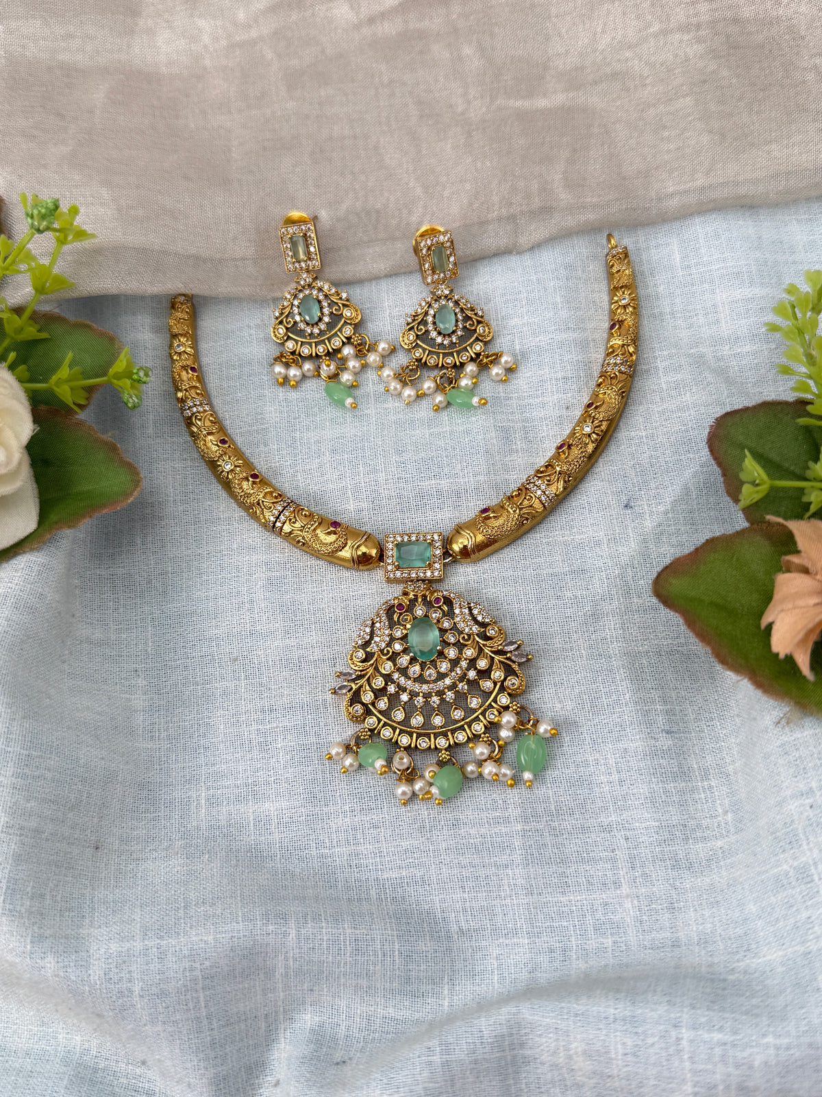 Antique Kanti Necklace Victorian Short Set | N0471 C